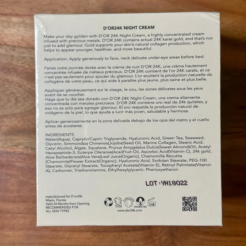 D'Or Skincare Prestige Multi-Vitamin Night Cream - Picture 3 of 3